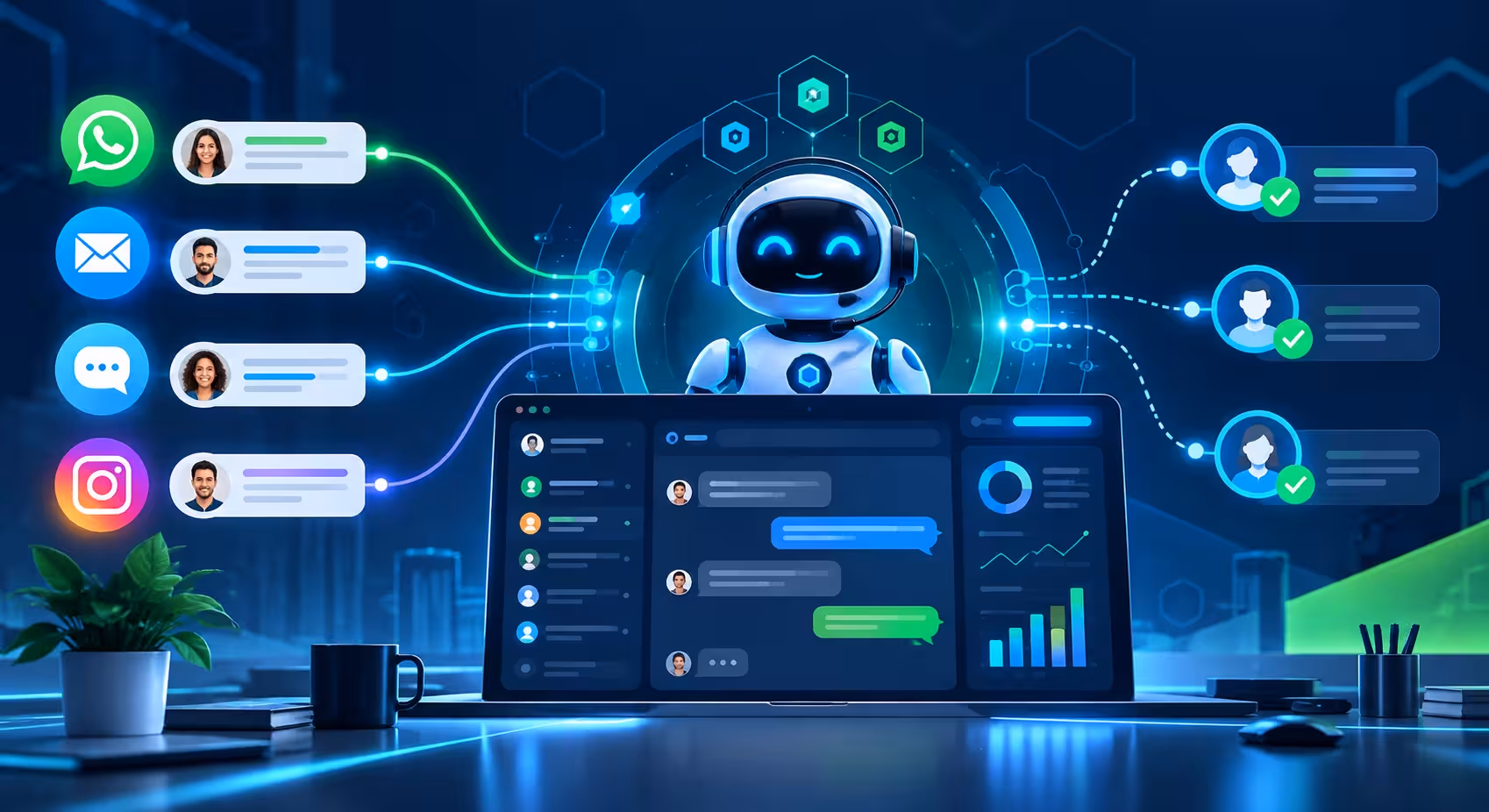 Atendimento omnichannel com IA: como integrar WhatsApp, e-mail e chat em uma única plataforma